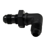 DeatschWerks 6-02-0710-B DeatschWerks 6AN Male Flare to 6AN Male Flare Bulkhead Adapter 90-Degree - Anodized Matte Black