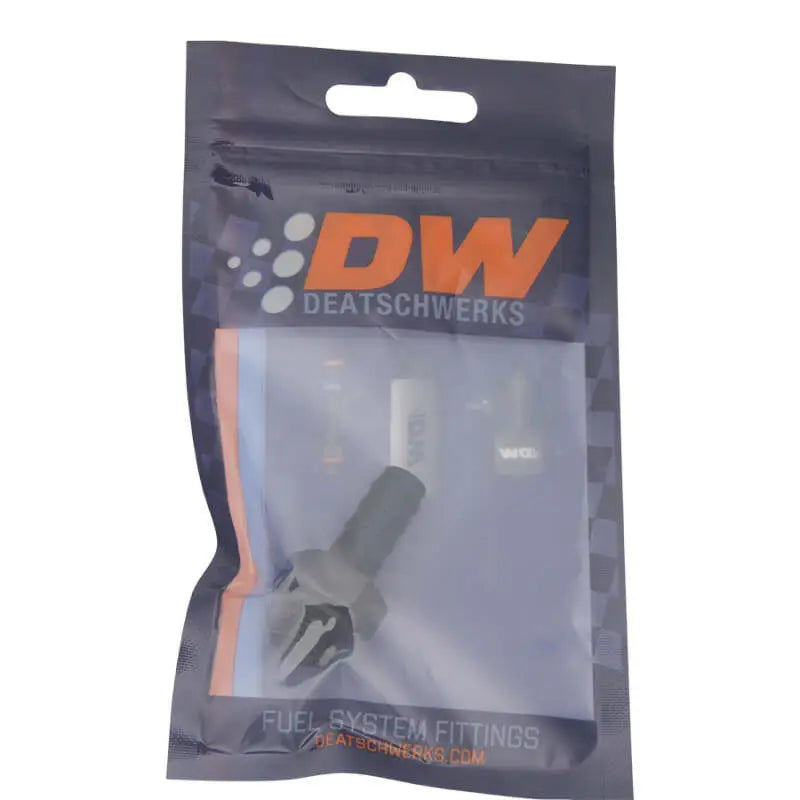 DeatschWerks 6-02-0501-B DeatschWerks 6AN ORB Male to 3/8in Male Triple Barb Fitting (Incl O-Ring) - Anodized Matte Black