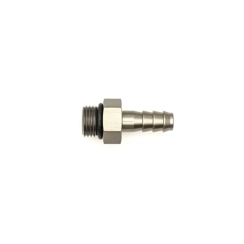 DeatschWerks 6-02-0502 DeatschWerks 6AN ORB Male to 5/16in Male Triple Barb Fitting (Incl O-Ring) - Anodized Matte Black