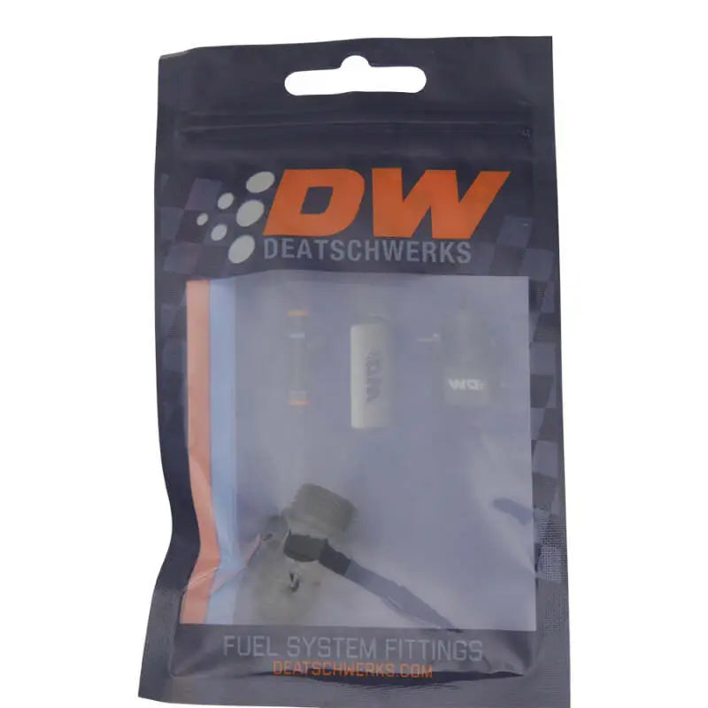DeatschWerks 6-02-0404-B DeatschWerks 6AN ORB Male to 6AN Male Flare Adapter (Incl O-Ring) - Anodized Matte Black