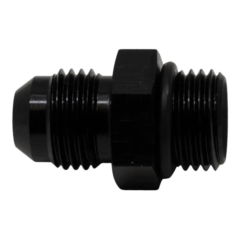 DeatschWerks 6-02-0404-B DeatschWerks 6AN ORB Male to 6AN Male Flare Adapter (Incl O-Ring) - Anodized Matte Black