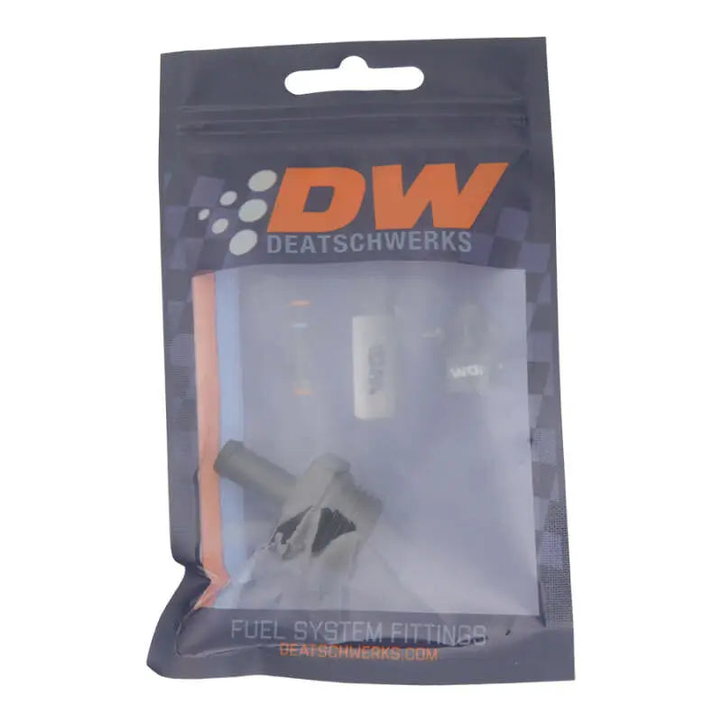 DeatschWerks 6-02-0510-B DeatschWerks 8AN ORB Male to 5/16in Male Barb Fitting (Incl O-Ring) - Anodized Matte Black
