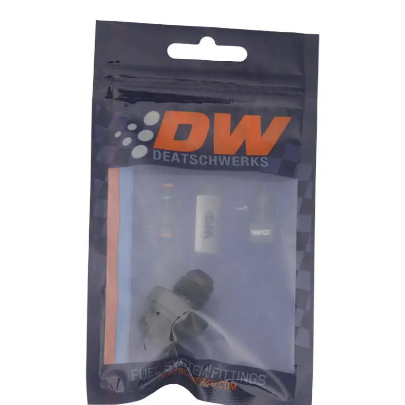 DeatschWerks 6-02-0401-B DeatschWerks 8AN ORB Male to 6AN Male Flare Adapter (Incl O-Ring) - Anodized Matte Black