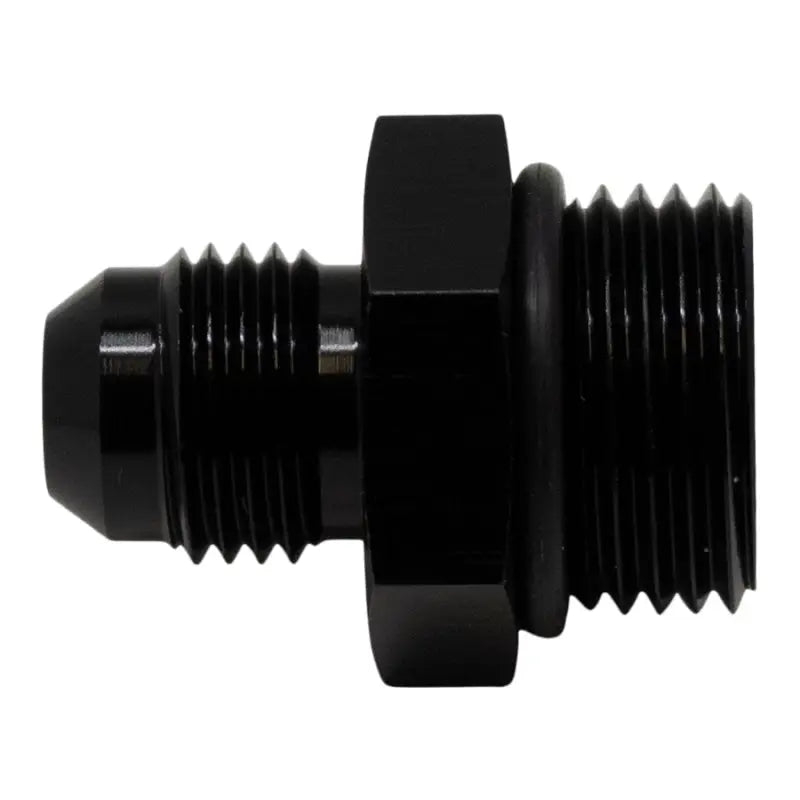 DeatschWerks 6-02-0401-B DeatschWerks 8AN ORB Male to 6AN Male Flare Adapter (Incl O-Ring) - Anodized Matte Black