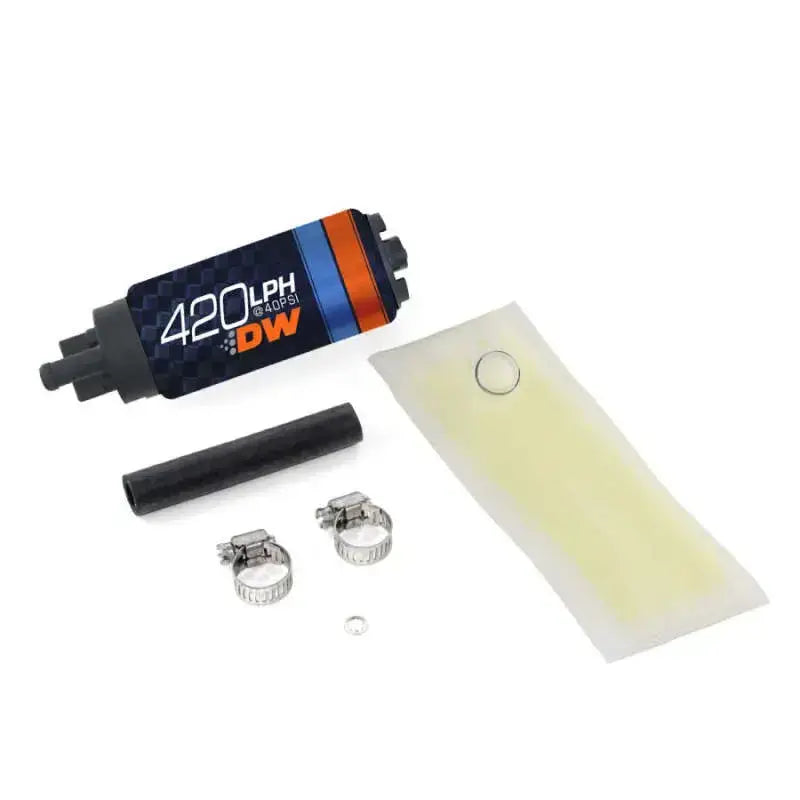 Deatschwerks DW420 Series 420lph In-Tank Fuel Pump with Install Kit for Integra 94-01 and Civic 92-00.