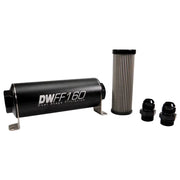 DeatschWerks 8-03-160-010K-10 DeatschWerks Stainless Steel 10AN 10 Micron Universal Inline Fuel Filter Housing Kit (160mm)