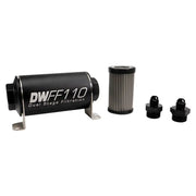 DeatschWerks 8-03-110-040K-6 DeatschWerks Stainless Steel 6AN 40 Micron Universal Inline Fuel Filter Housing Kit (110mm)