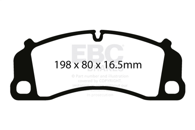 EBC DP82206RPX EBC Racing 13-15 Porsche 911 (991) (Cast Iron Rotor Only) 3.8L GT3 RP-X Front Brake Pads - DP82206RPX