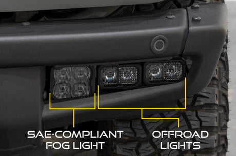 Diode Dynamics 21-Up Ford Bronco Stage Series Fog Pocket Kit - White Max - DD7182