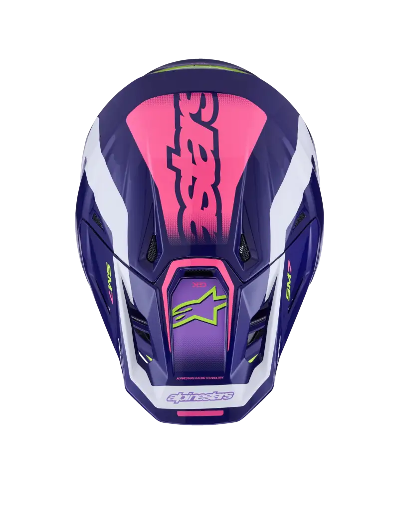 Sm7 Deed Helmet Purp/Pnk Glossy Sm - ALPINESTARS