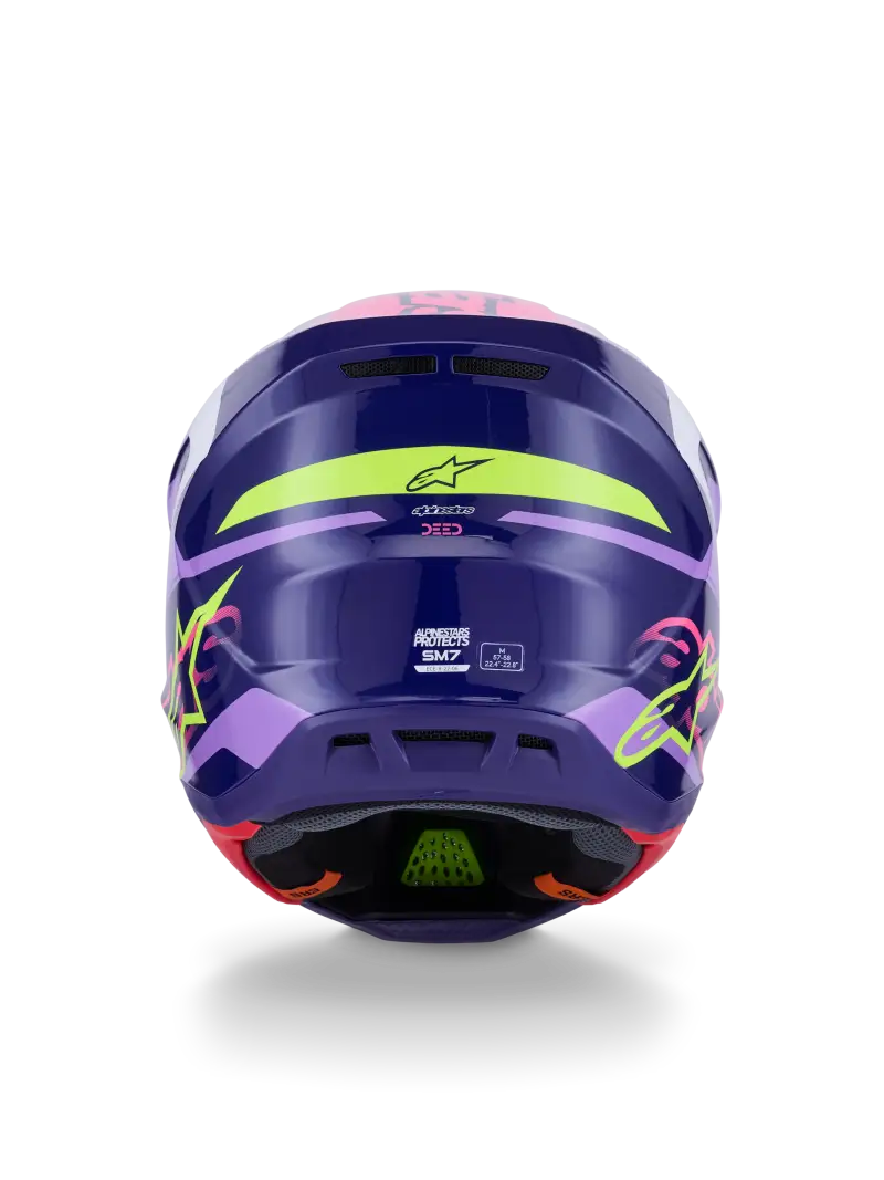 Sm7 Deed Helmet Purp/Pnk Glossy Sm - ALPINESTARS