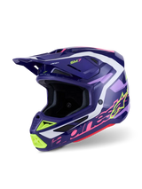 Sm7 Deed Helmet Purp/Pnk Glossy Sm - ALPINESTARS