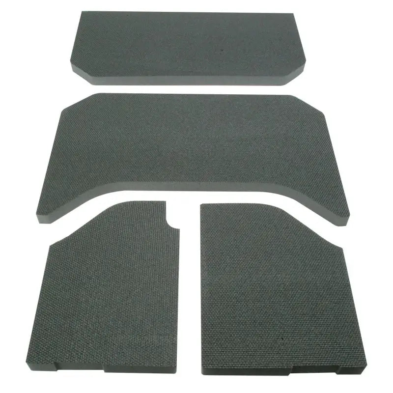 Charcoal gray textured acoustic foam panels for Jeep Wrangler JK 4-door headliner soundproofing