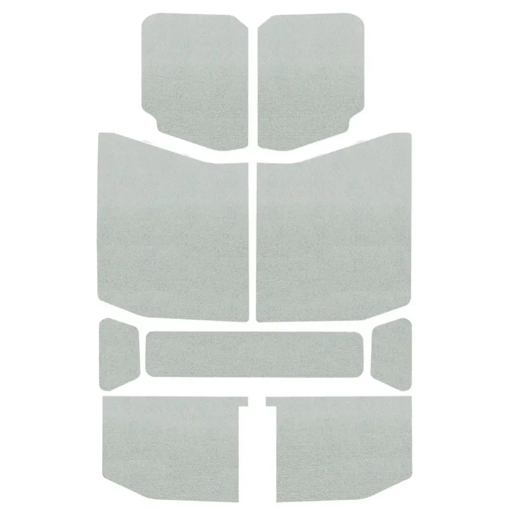 Light gray textured custom-cut carpet for jeep wrangler 4-door headliner dei 2018-up jeep
