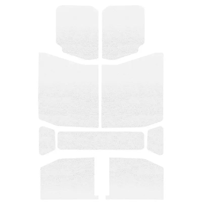 White textured car floor mats for Jeep Wrangler 4-door headliner by DEI 2018-up Jeep