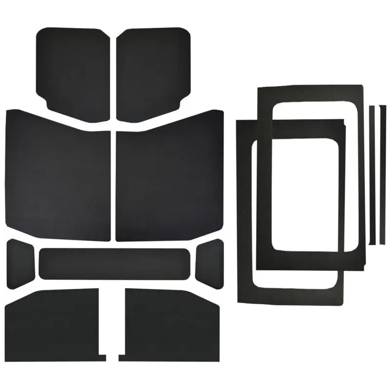 Black die-cut foam pieces for Jeep Wrangler headliner complete kit replacement
