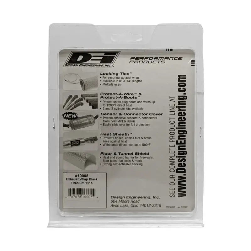 DEI Exhaust Wrap 2in x 15ft - Titanium - Black - Truck & Automotive