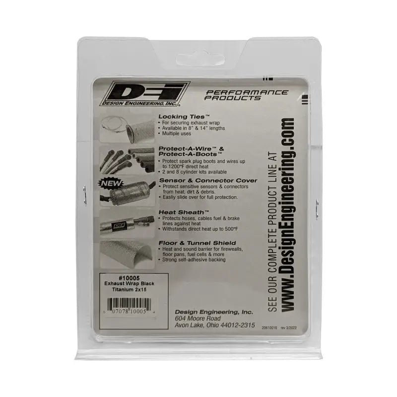 DEI Exhaust Wrap 2in x 15ft - Titanium - Black - Truck & Automotive