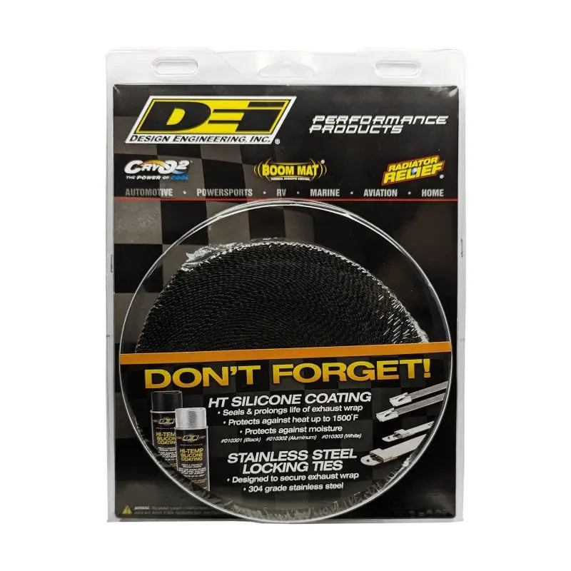 DEI Exhaust Wrap 2in x 50ft - Titanium - Black - Truck & Automotive