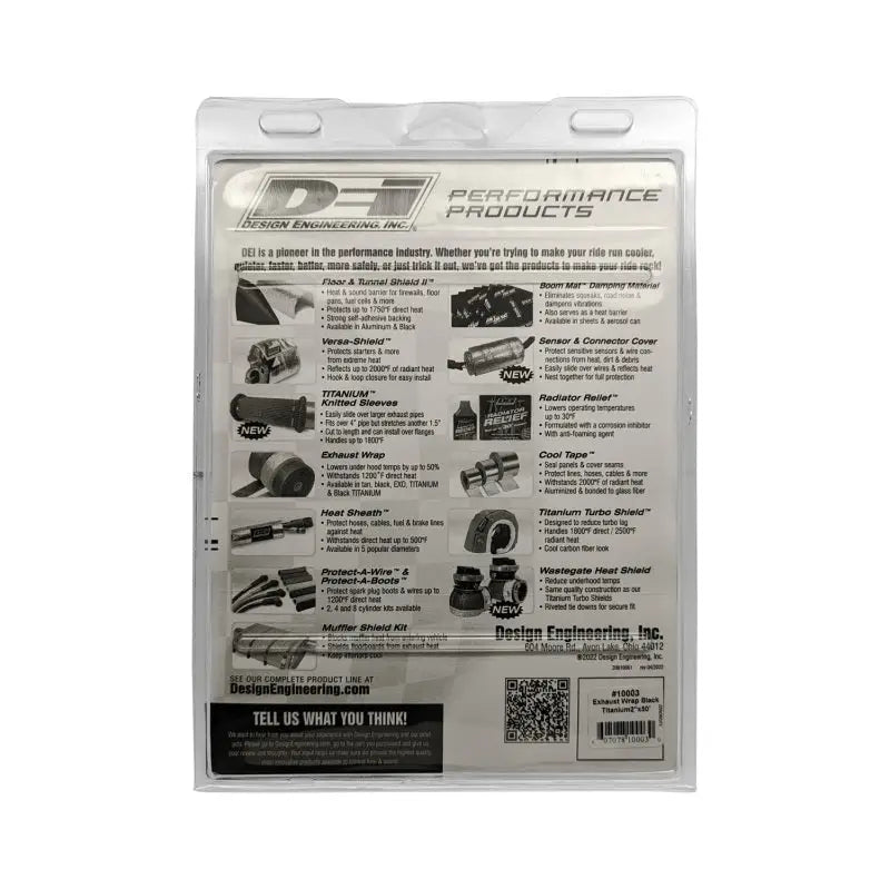 DEI Exhaust Wrap 2in x 50ft - Titanium - Black - Truck & Automotive