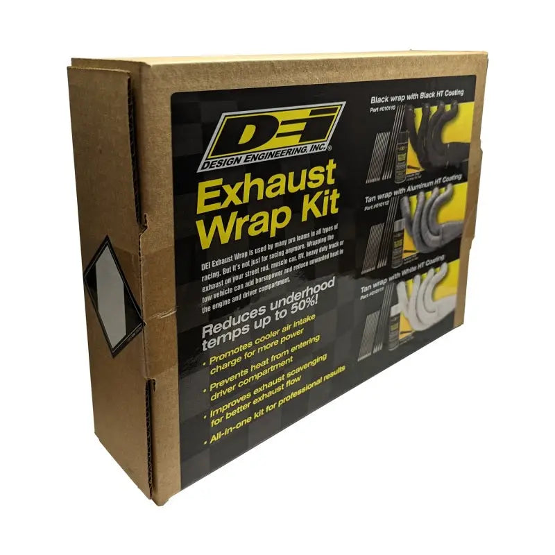 DEI 10112 DEI Exhaust Wrap Kit - Tan Wrap and Aluminum HT Silicone Coating