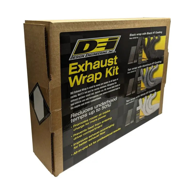 DEI Exhaust Wrap Kit - Tan and Aluminum HT Silicone Coating - Truck & Automotive