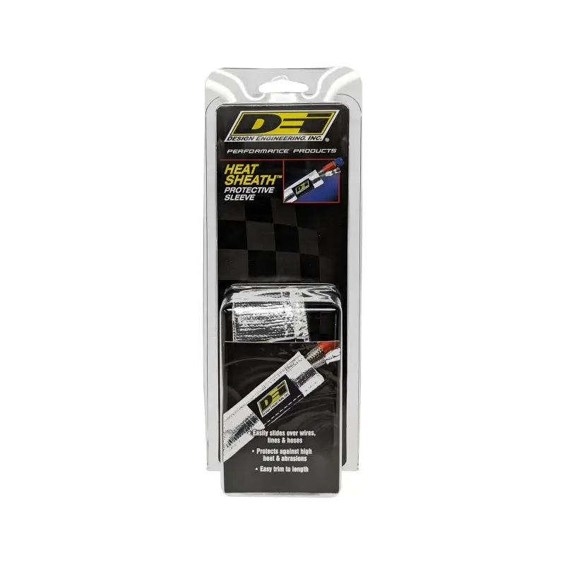 DEI Heat Sheath 1/2in I.D. x 3ft - Aluminized Sleeving- Sewn Edge - Truck & Automotive