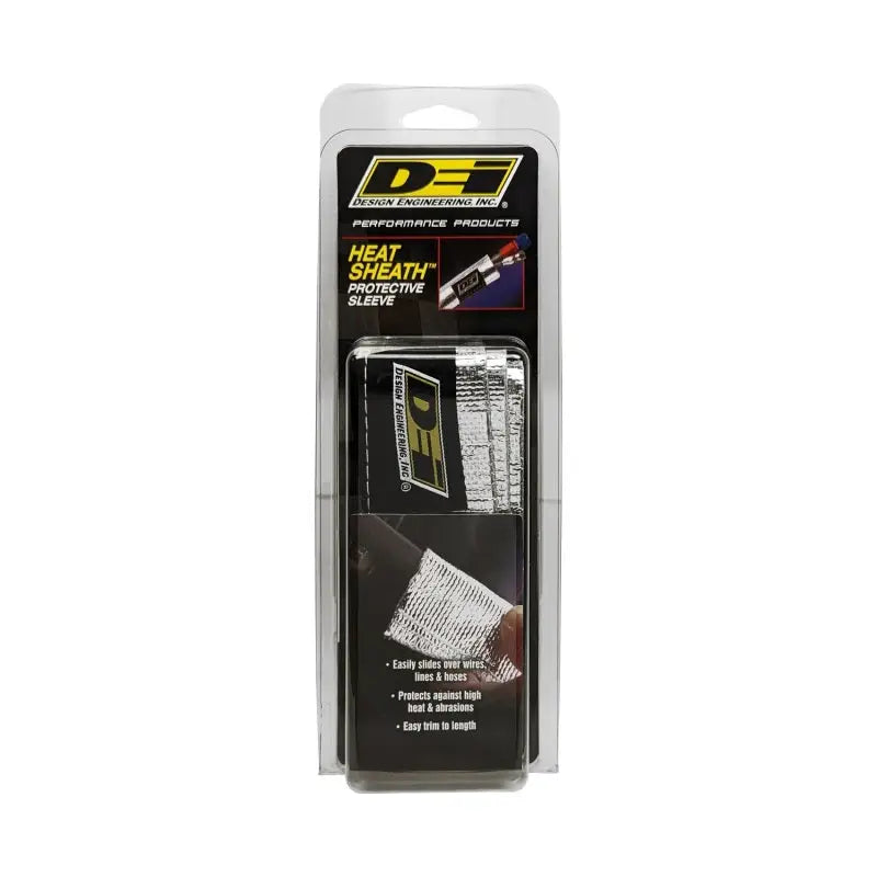 DEI Heat Sheath 3/4in x 3ft - Aluminized Sleeving- Sewn Edge - Truck & Automotive
