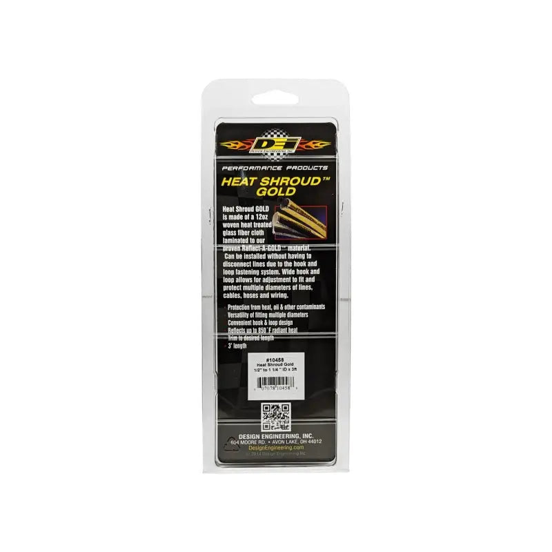 DEI 10458 DEI Heat Shroud 1/2in to 1-1/4in I.D. x 3ft - Gold