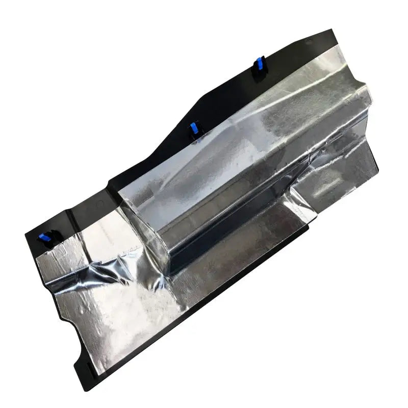 Silver-covered black plastic heat shield from DEI Reflect-A-Cool 12in sheet