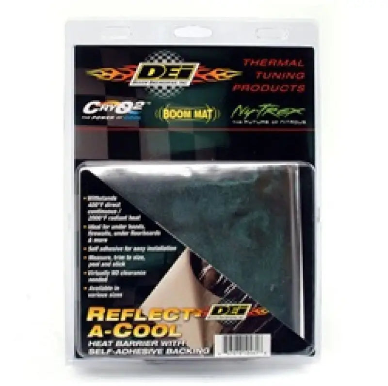 Reflective heat barrier mat on DEI Reflect-A-Cool 12in x 12in sheet for heat control