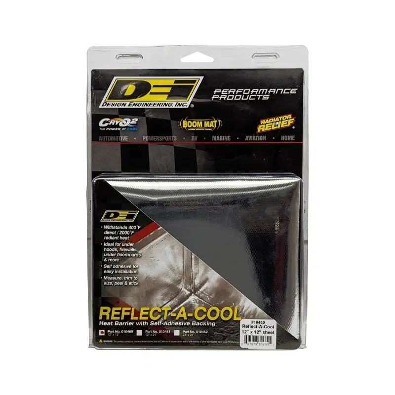 Reflect-A-Cool heat barrier 12in x 12in sheet for thermal insulation, easy to install