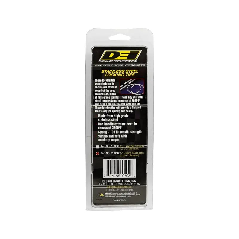 DEI Stainless Steel Locking Tie 14in - 5 per pack - Truck & Automotive
