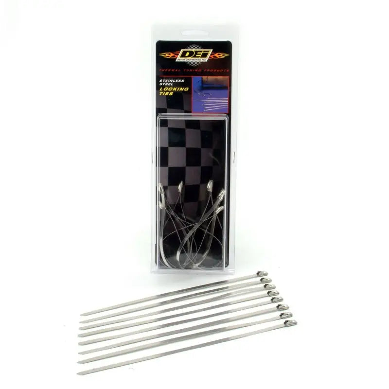 DEI Stainless Steel Locking Tie 8in - 8 per pack - Truck & Automotive