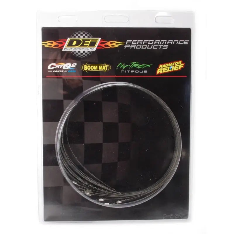 Packaged stainless steel hose clamps for secure connections DEI Stainless Steel Positive Locking Tie