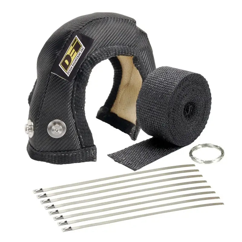 Black DEI Turbo Shield T25/28 kit for turbo heat protection and engine performance