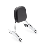 Detach Backrest Short Med Pad Chrome Chieftain 14 - COBRA