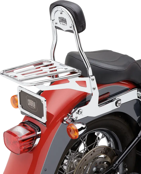 Detachable Backrest Round Chrome Softail 00 06 - COBRA
