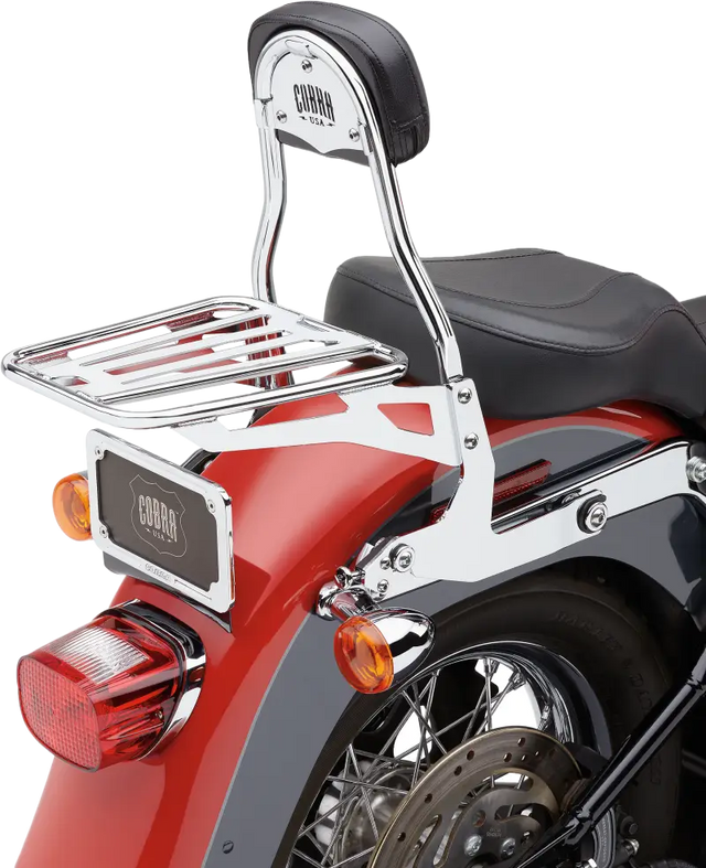 Detachable Backrest Round Chrome Softail 00 06 - COBRA
