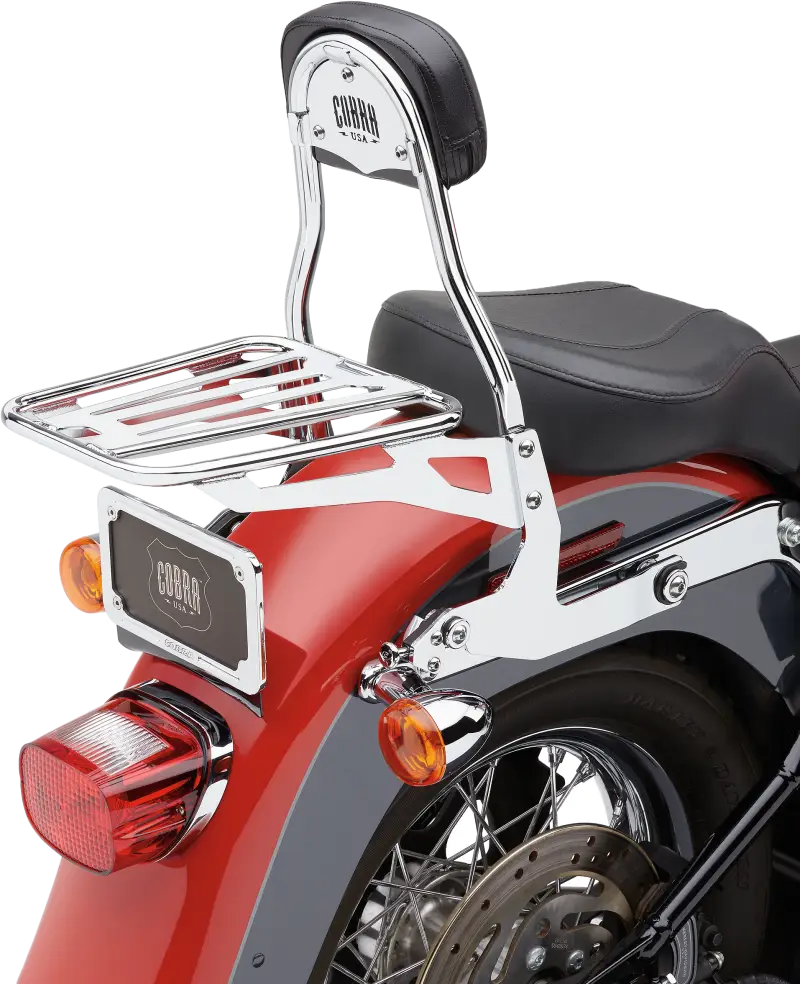 Detachable Backrest Round Chrome Softail 00 06 - COBRA