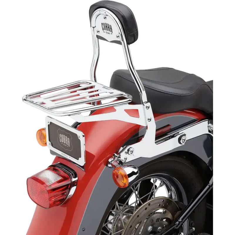 Detachable Backrest Round Chrome Softail 00 06 - COBRA