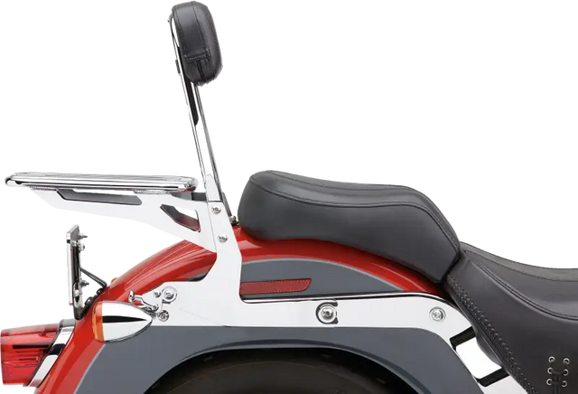 Detachable Backrest Round Chrome Softail 07 17 - COBRA