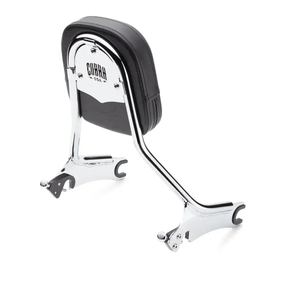 Detach Backrest Tall Med Pad Chrome Chieftain 14 - COBRA