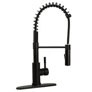 DF-MK504SLK-MB Dura Faucet Streamline Coil Pull-Down RV Kitchen Faucet in matte black finish with a modern design, ideal for RV, automotive, powersports, off-road, marine, exterior, truck accessories, interior, truck bed, RV parts, AVADA - Best Sellers, Must Haves.