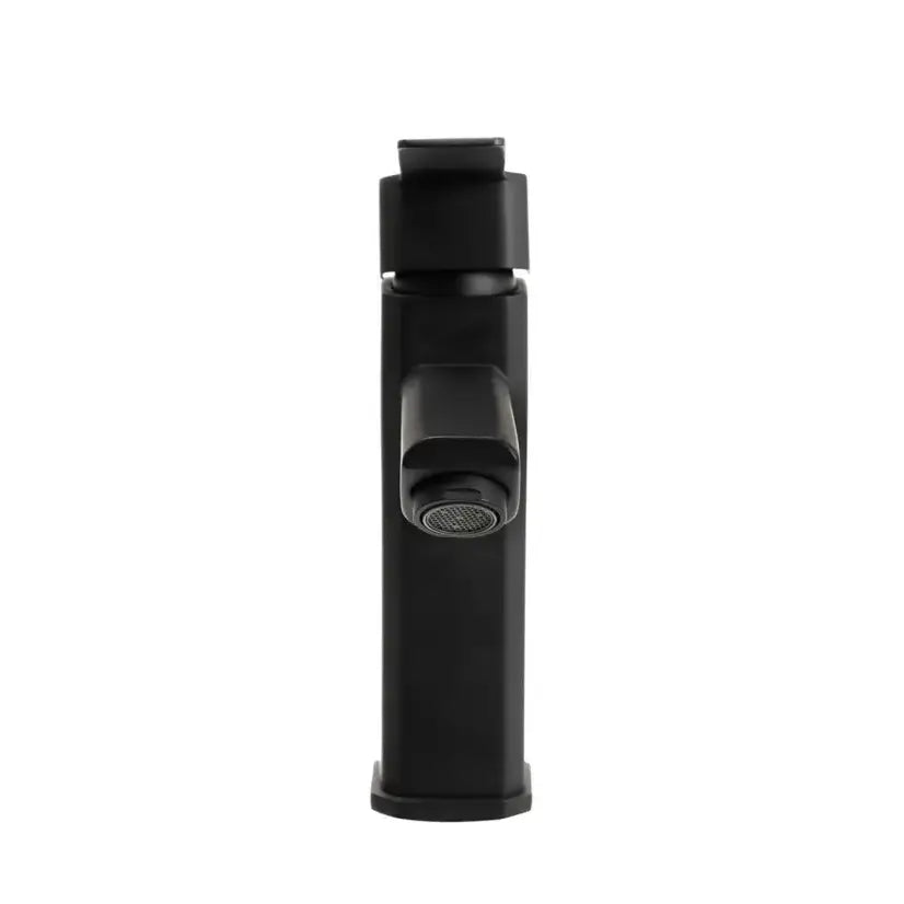 DF-ML803LQ-MB Dura Faucet Modern Angular RV Lavatory Faucet in black, showcasing sleek, durable design for RV bathrooms.