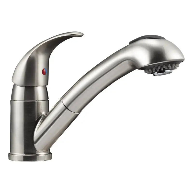 DF-NMK540-SN Dura Faucet Kitchen Faucet with brushed nickel finish and modern pull-out spray head.