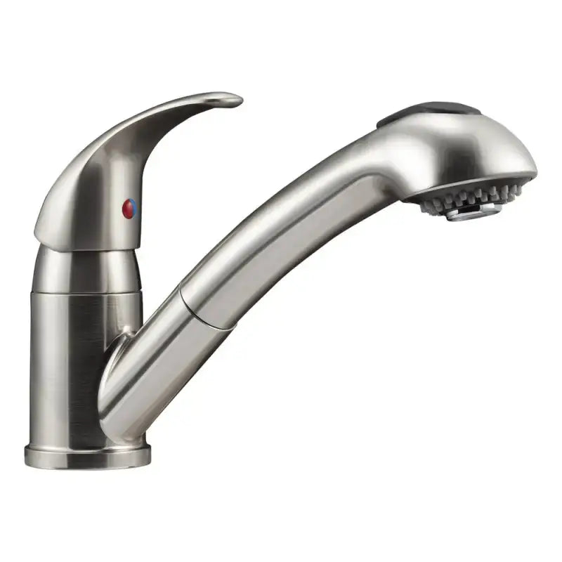 DF-NMK540-SN Dura Faucet Kitchen Faucet with brushed nickel finish and modern pull-out spray head.