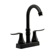 DF-SA180LHK-MB Dura Faucet Elegant RV Bar Faucet with Quick Connect in matte black, dual handle design for RV kitchen or bar area.