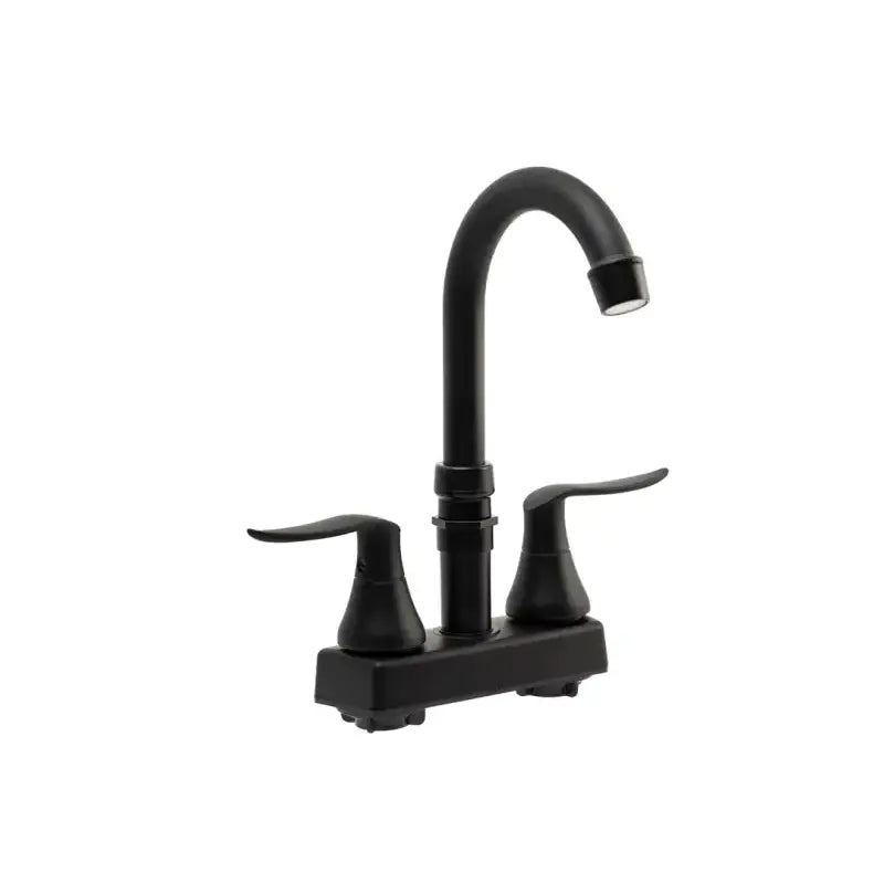 DF-SA180LHK-MB Dura Faucet Elegant RV Bar Faucet with Quick Connect, sleek black design and dual handles for easy installation and lasting performance.