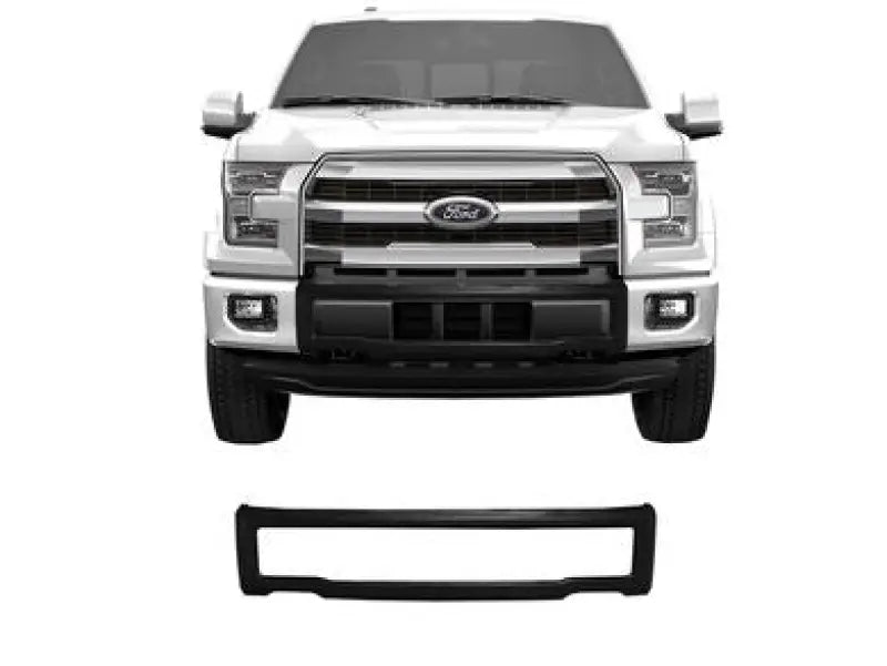 Ford F-150 front bumper and valance with textured black TPO overlay design